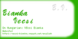 bianka vecsi business card