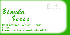 bianka vecsi business card